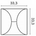 Гипсовая 3D-панель W107 CIRCLE 33x3x33см
