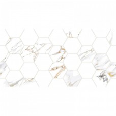 Керамическая плитка глянцевая Dublin TWU09DBL014 Рельефная 50x25 8мм  белый Alma Ceramica