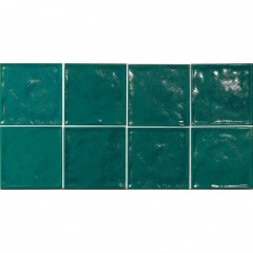 Декор глянцевая Chic Bondi Decorado 15x15 9мм  зеленый El Barco