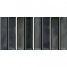 Керамическая плитка глянцевая Alba Denim 30x15 9мм  черный El Barco