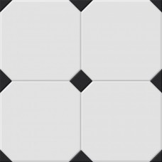 Керамогранит матовая Betera Black-White R 33x33 9мм  белый El Molino