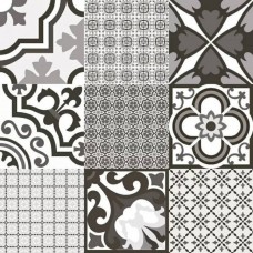 Декор сатинированная Logos Negro Satin 58x58 10мм  черный El Molino