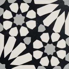 Керамогранит матовая Deco Anthology 089D1B2 Etnic B B&W Nat 20x20 10мм  черный Elios