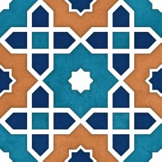 Керамогранит матовая Pattern ENPTR6001MT2020 Tantora Blue 20x20 8мм  многоцветный Ennface