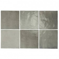 Керамическая плитка глянцевая Artisan 24459 Alabaster 13x13 9мм  серый Equipe