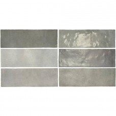 Керамическая плитка глянцевая Artisan 24469 Alabaster 20x7 9мм  серый Equipe
