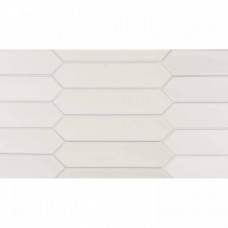 Керамическая плитка матовая Lanse 27481 White 25x5 9мм  белый Equipe