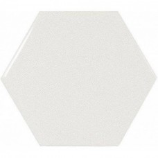 Керамическая плитка глянцевая Scale 21911 Hexagon White 12x11 9мм  белый Equipe