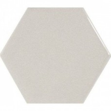 Керамическая плитка глянцевая Scale 21912 Hexagon Light Grey 12x11 9мм  серый Equipe