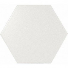 Керамическая плитка матовая Scale 21767 Hexagon White Matt 12x11 9мм  белый Equipe