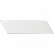 Керамическая плитка матовая Chevron Wall 23361 White Right Matt 19x5 9мм  белый Equipe