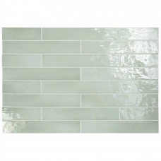 Керамическая плитка глянцевая Manacor 26922 Mint 40x7 9мм  зеленый Equipe