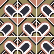 Керамогранит матовая Bauhome 27698 Blume Cold 20x20 9мм  коричневый Equipe