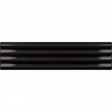 Керамическая плитка глянцевая Costa Nova 28468 Praia Black 20x5 9мм  черный Equipe
