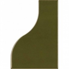 Керамическая плитка глянцевая Curve 28850 Garden Green 12x8 9мм  зеленый Equipe