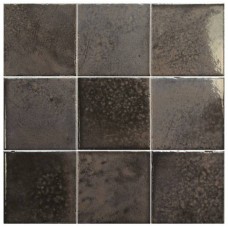 Керамогранит глянцевая Bohemian 32336 Charcoal 10x10 8мм  черный Equipe