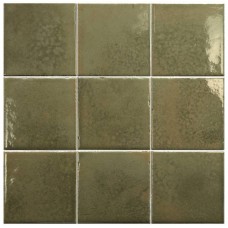 Керамогранит глянцевая Bohemian 32335 Bronze Green 10x10 8мм  зеленый Equipe