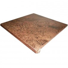 Ступень клинкерная плитка матовая Metalica Peld. Cherry 33x33 10мм  коричневый Exagres