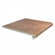 Ступень клинкерная плитка матовая Boston Peldano Red 33x33 4мм  красный Exagres