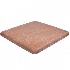 Ступень клинкерная плитка матовая Boston Cartabon Red Угловая 33x33 15мм  красный Exagres