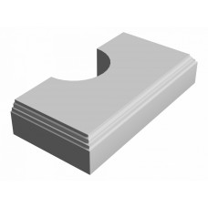 Постамент полуколонны Дб-16П, 55x280x140мм