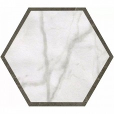 Декор матовая Roma fLVE Deco Esagono Calacata Imperiale 25x22 8.5мм  белый FAP Ceramiche