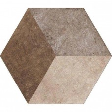 Декор матовая Heritage HET2EX Deco Exagon Texture 2 Nat 40x35 9мм  коричневый Fioranese