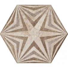 Декор матовая Heritage HET3EX Deco Exagon Texture 3 Nat 40x35 9мм  бежевый Fioranese