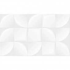 Керамическая плитка глянцевая Nature 010100001403 White 02 Рельеф 50x30 9мм  белый Gracia Ceramica