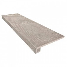 Ступень матовая Kailas 34957 Set/Steptrade/KA03_NS/33x120/S1/Riser/KA03_NS/14,5x120 неполированная с бортиком 33x120 + Подступенок 120x33 10мм  коричневый Ametis by Estima