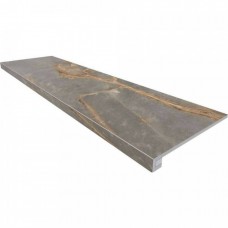 Ступень матовая Intense 70533 Set/Steptrade/IN01_NS/33x120/Riser/IN01_NS/14,5x120 Grey неполированная с бортиком 33x120 + Подступенок 120x33 10мм  серый Ametis by Estima