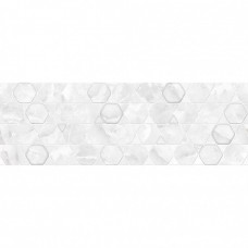 Керамическая плитка сатинированная Onyx Satin Ice Crystals Dec 90x30 9.6мм  серый Gravita