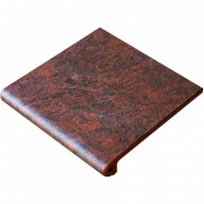 Ступень клинкерная плитка матовая Jasper Фронтальная Peldano 24-33 Rojo 33x33 10мм коричневый Gres de Aragon Ступень клинкерная плитка матовая Jasper Фронтальная Peldano 24-33 Rojo 33x33 10мм коричневый Gres de Aragon