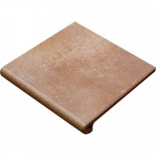 Ступень клинкерная плитка матовая Mytho Фронтальная Peldano 24-33 Tierra 33x33 10мм  коричневый Gres de Aragon