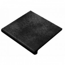 Ступень клинкерная плитка матовая Orion Фронтальная Rounded Stair-Tread Antracite 33x33 10мм  серый Gres de Aragon