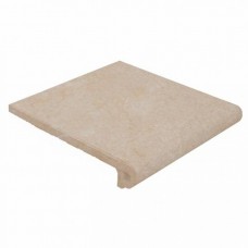 Ступень клинкерная плитка матовая Capri 905084 Redondeado Beige Фронтальная 33x33 18мм  бежевый Gres de Aragon