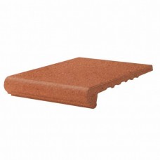 Ступень клинкерная плитка матовая Classic Italia Pisa Peldano Redondeado 33x24 10мм  коричневый Gres de Aragon