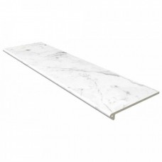 Ступень клинкерная плитка матовая Marble 970180 Carrara Blanco Liso Peld. Red 120x30 14мм  белый Gres de Aragon