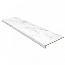 Ступень клинкерная плитка матовая Marble Anti-Slip Rect. Carrara Blanco 120x32 14мм  белый Gres de Aragon