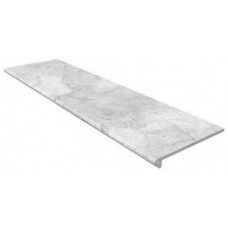 Ступень матовая Petra Gris Smooth Round 120x33 14мм  серый Gres de Aragon