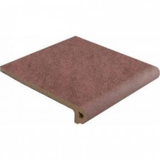 Ступень клинкерная плитка матовая Tarta Peldano Rojo 33x33 10мм  бордовый Gres de Aragon
