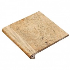 Ступень клинкерная плитка матовая Tambora Peldano Fiorentino Asper 33x31 10мм  бежевый Gresmanc