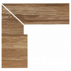 Плинтус клинкерная плитка матовая Taiga TA-153562 Zanquin Recto Evo Izquierdo Левый 31x27 11мм  коричневый Gresmanc