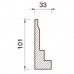 М-455 гладкотянутый молдинг 101Нх33мм