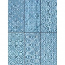 Декор матовая Square Wall SQ04DB Blu Formelle Glitter Dec. 25x13 9мм  голубой Italgraniti