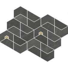 Мозаика матовая Continuum 620110000180 Petrol Mosaico Jewel 38x31 9мм  черный Italon