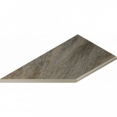 Бортик матовая Манетик X2 620090000217 Дарк Закругленный Левый 60x30 20мм  серый Italon