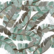 Керамогранит глянцевая Paola Bali Bianco Polished Carving 120x60 9мм  зеленый ITC