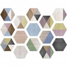 Керамогранит матовая Art Deco Hexa 27x23 8мм  синий ITT Ceramic
