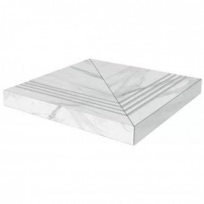 Ступень лаппатированная Монте Тиберио SG507122R\GCA Угловая Клееная Лаппатированный 33x33 9мм  белый Kerama Marazzi